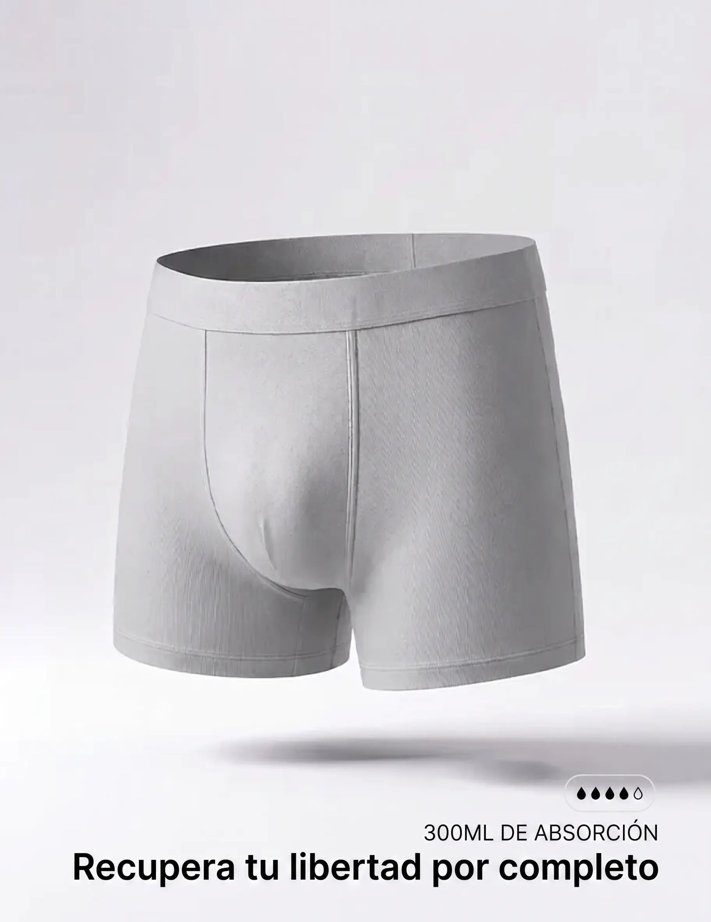 Bóxer Antifiltraciones para Incontinencia Masculina - Absorción Ultra Pack 4x1