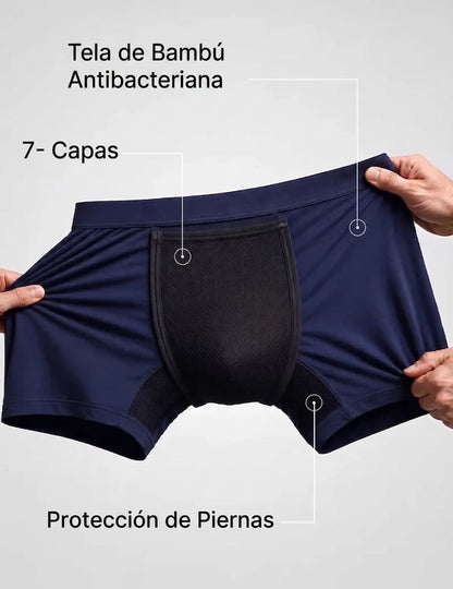 Bóxer Antifiltraciones para Incontinencia Masculina - Absorción Ultra Pack 4x1