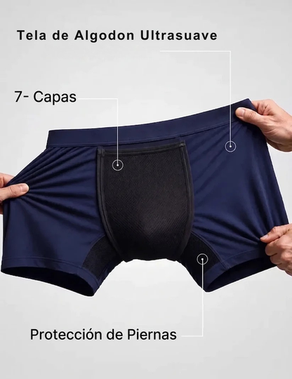 Bóxer Antifiltraciones para Incontinencia Masculina - Absorción Ultra Pack 3x1